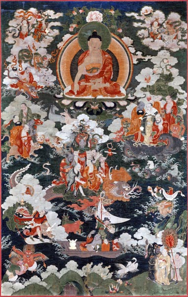 Buddha Shakyamuni and the Eighteen Arhats