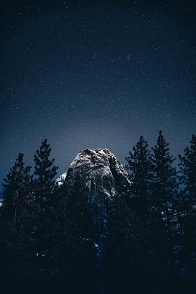 ‘The night sky with stars above a mountain’ - Smitty
