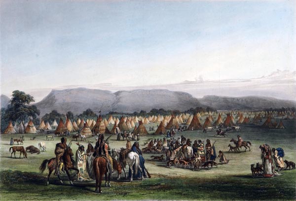 Encampment of the Piekann Indians