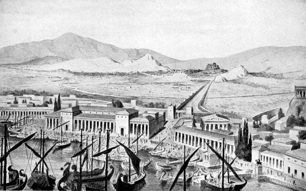 The Piraeus and the Long Walls of Athens (A Restoration by Thiersch)