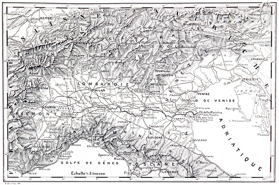 Carte Générale pour l'Histoire des Campagnes d'Italie