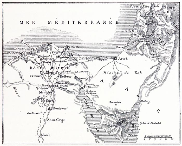 Carte de la basse Égypte