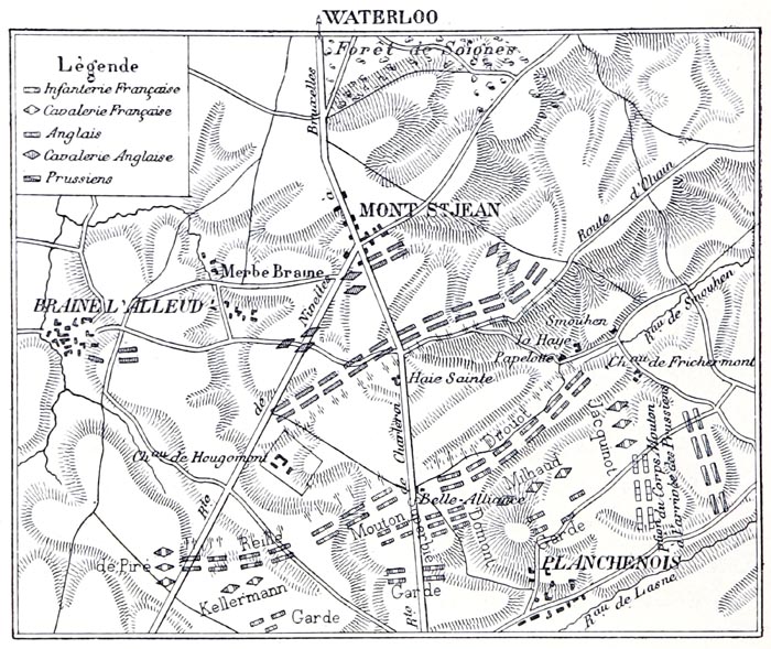 Plan de la Bataille de Waterloo