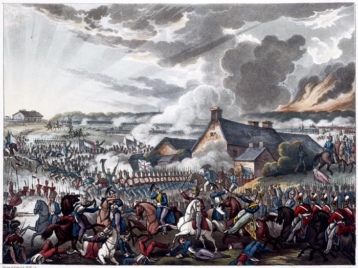 The Battle of Waterloo, June 18th 1815. Depicting Arthur Wellesley, the Duke of Wellington