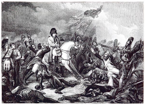 Bataille de Waterloo (18 juin 1815). Peint par Steuben, Gravé par Jazet