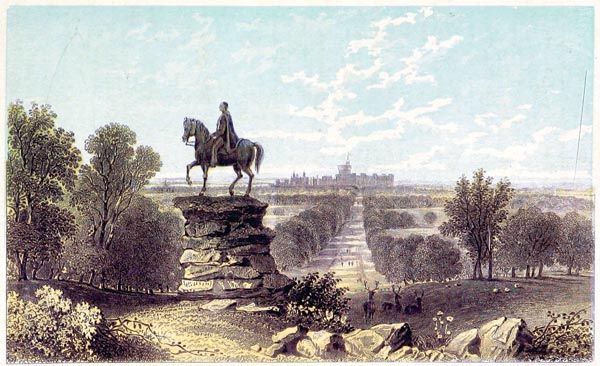 Long Walk and Statue of George III, Windsor Castle
