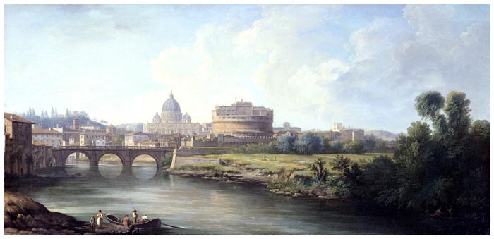 View of the Castel Sant'Angelo in Rome