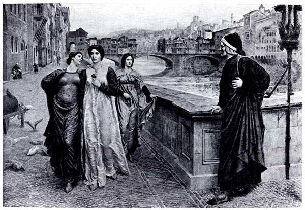 Dante and Beatrice. Photogravure from the Original Painting by Henry Holiday