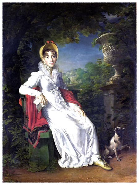 Portrait of Marie Caroline Ferdinande Louise de Naples, Wife of Charles Ferdinand, Duke de Berry, in the Park de Bagatelle in the Bois de Boulogne, Paris