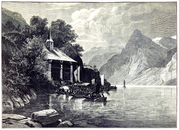 Tell's Chapel on the Tellenplatte, Bay of Uri