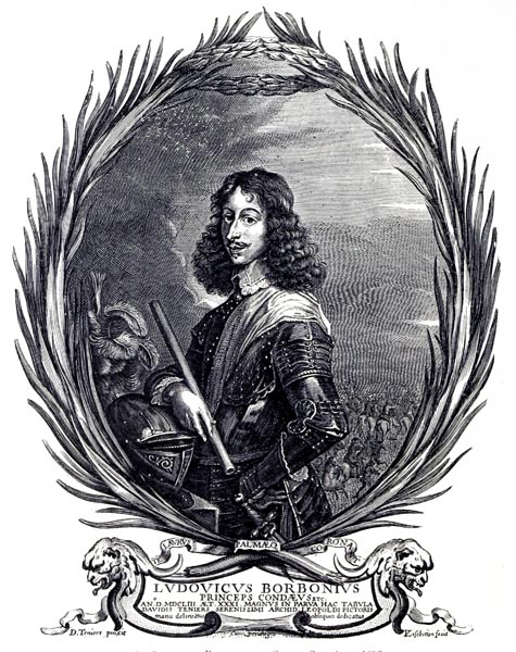 D. Téniers - Portrait du Grande Condé en 1653, Gravé par V. Lisebetten