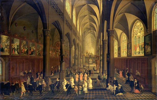 The interior of the Dominican Church in Antwerp