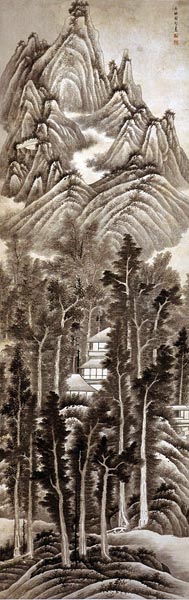 Lofty Peak and Dense Woods, Gong Xian (1656 - 1682)