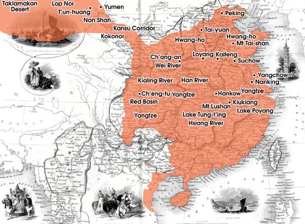 Map of T’ang China