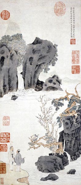 Old Trees by a Cold Waterfall, Wen Zhengming (1470 - 1559)