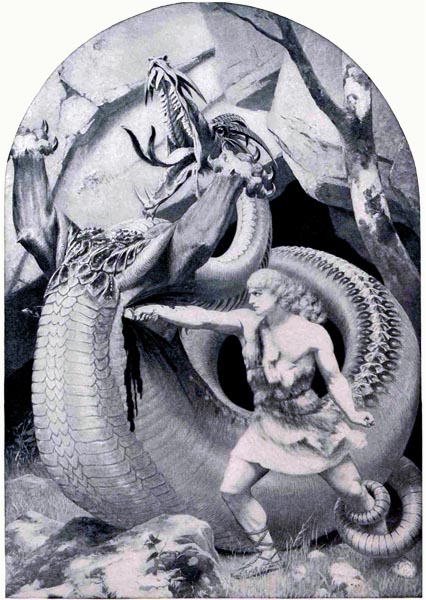 Siegfried slaying the dragon