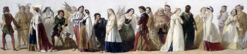 A Procession of Shakespeare Characters