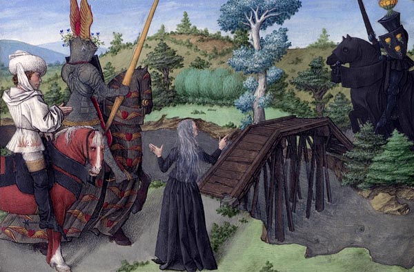 Coeur encounters the Black Knight at the bridge