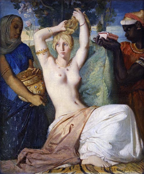 Esther Preparing to be Presented to King Ahasuerus - Théodore Chassériau (French, 1819–1856)