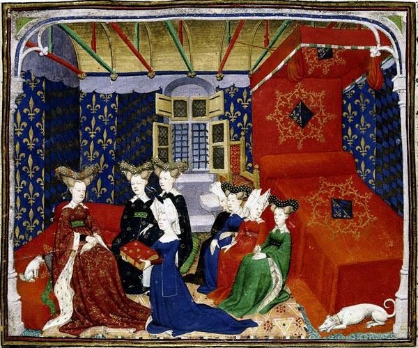 Christine de Pizan presenting her book to queen Isabeau of Bavaria