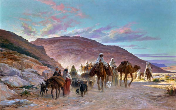 ‘A Desert Caravan’ - Eugène Girardet (French, 1853-1907)