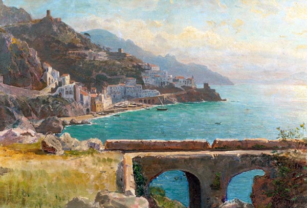 ‘View of the Amalfi Coast, Italy’ (1856) - William Stanley Haseltine (American, 1835-1900)