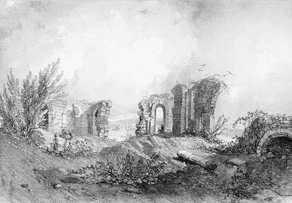 ‘Landévennec Abbey’ - Auguste Étienne François Mayer (French, 1805–1890) and Eugène Cicéri (French, 1813–1890)