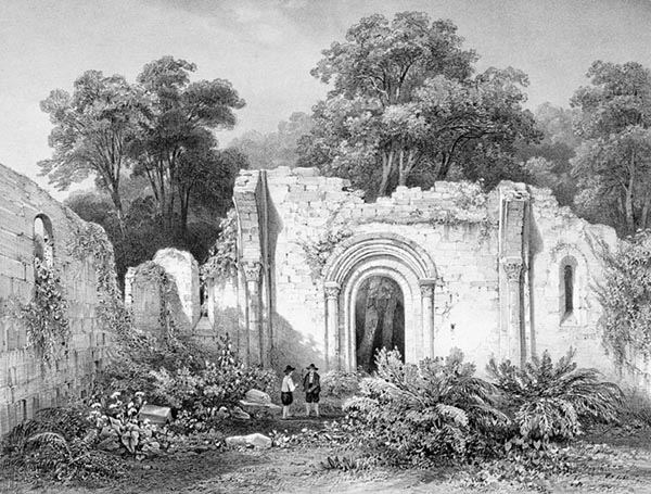‘Landévennec Abbey’ - Auguste Étienne François Mayer (French, 1805–1890)