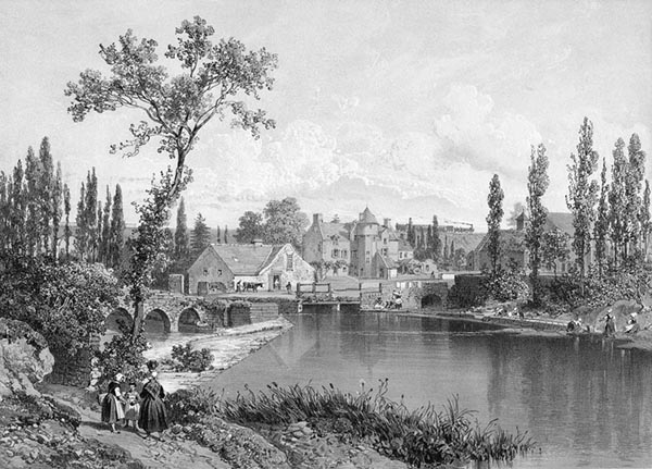 ‘Sainte-Croix Abbey, near Guingamp’ - Adolphe Jean-Baptiste Bayot (French, 1810–1871) and Félix Benoist (French, 1818–1896)