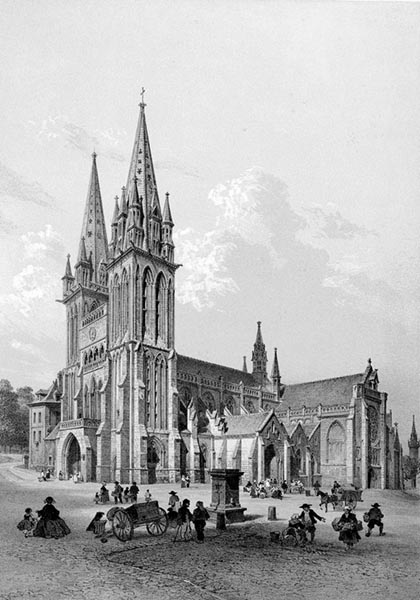 ‘The Old Cathedral of Saint-Pol-de-Léon’ - Félix Benoist (French, 1818–1896) and Adolphe Jean-Baptiste Bayot (French, 1810–1871)