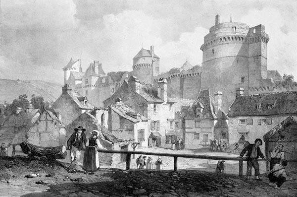 ‘The Old Fortifications of Vitré’ - Léon Gaucherel (French, 1816–1886) and Eugène Cicéri (French, 1813–1890)