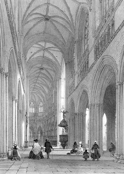 ‘Quimper Cathedral: the Interior’ - Félix Benoist (French, 1818–1896) and Adolphe Jean-Baptiste Bayot (French, 1810–1871)