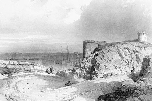 ‘The Château de Brest: the Tour César’ - Eugène Cicéri (French, 1813–1890)