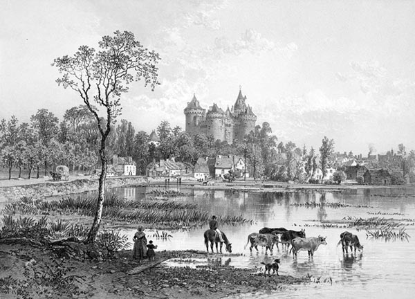 ‘The Château de Combourg’ - Félix Benoist (French, 1818–1896), Eugène Cicéri (French, 1813–1890) and Adolphe Jean-Baptiste Bayot (French, 1810–1871)