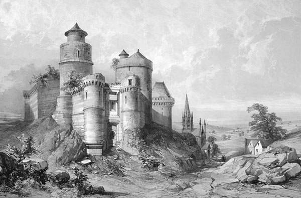 ‘The Château de Fougères’ - Eugène Cicéri (French, 1813–1890)