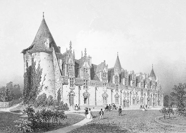 ‘The Château de Josselin: the Inner Façade on the Courtyard’ - Eugène Cicéri (French, 1813–1890), Félix Benoist (French, 1818–1896) and Adolphe Jean-Baptiste Bayot (French, 1810–1871)