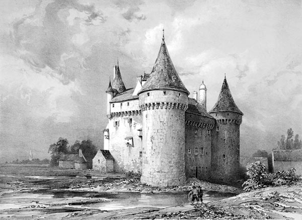 ‘The Château de Kérouzéré’ - Auguste Étienne François Mayer (French, 1805–1890)