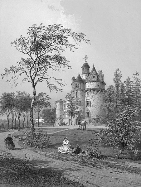 ‘The Château du Bois de la Roche, near Guingamp’ - Félix Benoist (French, 1818–1896), Eugène Cicéri (French, 1813–1890) and Adolphe Jean-Baptiste Bayot (French, 1810–1871)