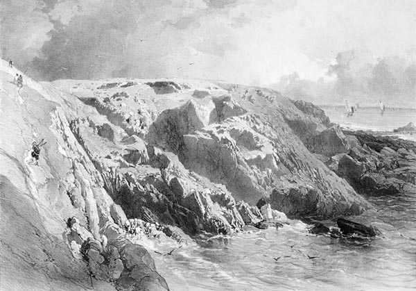‘The Coast of Finistère: Cap Saint-Mathieu’ - Eugène Cicéri (French, 1813–1890)