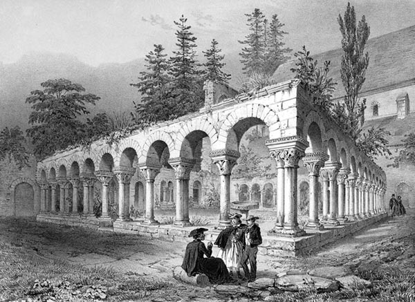 ‘Daoulas: the Cloister of Notre-Dame Abbey’ - Félix Benoist (French, 1818–1896)