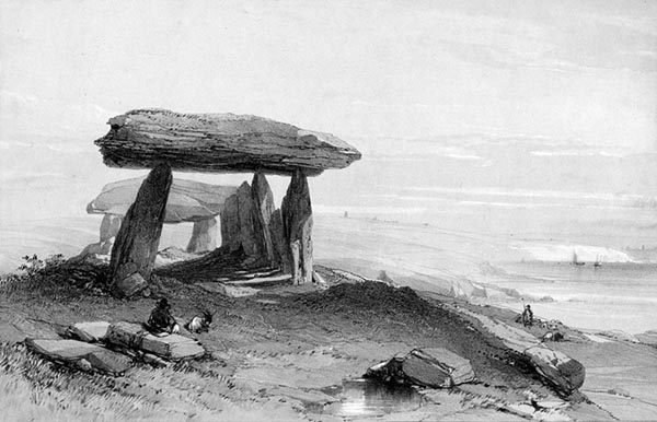 ‘Dolmen near Audierne’ - Auguste Étienne François Mayer (French, 1805–1890) and Eugène Cicéri (French, 1813–1890)