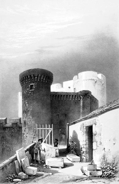 ‘The Keep of the Château de Brest’ - Auguste Étienne François Mayer (French, 1805–1890)