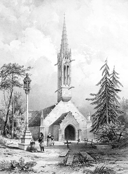 ‘The Church of Kerfeunteun’ - Léon Gaucherel (French, 1816–1886)