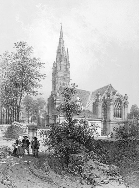 ‘The Church of Ploaré, Douarnenez’ - Félix Benoist (French, 1818–1896), Eugène Cicéri (French, 1813–1890) and Adolphe Jean-Baptiste Bayot (French, 1810–1871)