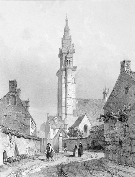 ‘Roscoff Church’ - Léon Gaucherel (French, 1816–1886) and Eugène Cicéri (French, 1813–1890)