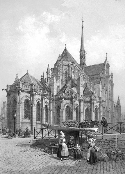‘The Church of Saint-Nicolas, Nantes’ - Félix Benoist (French, 1818–1896)