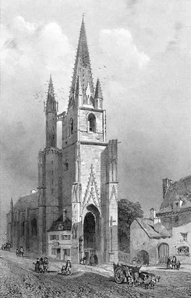 ‘Hennebont Church’ - Léon Gaucherel (French, 1816–1886) and Eugène Cicéri (French, 1813–1890)
