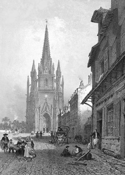 ‘Hennebont Church’ - Félix Benoist (French, 1818–1896), Eugène Cicéri (French, 1813–1890) and Adolphe Jean-Baptiste Bayot (French, 1810–1871)