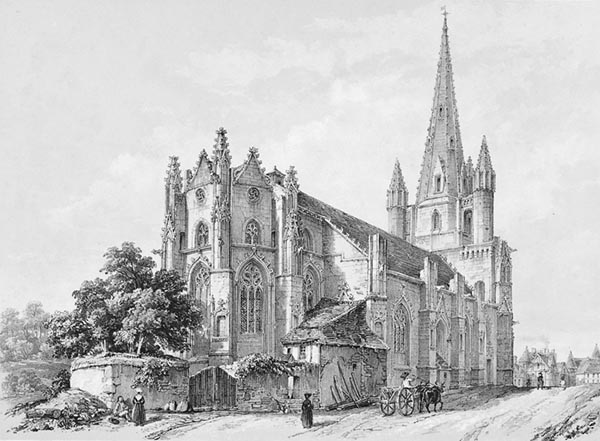 ‘Hennebont Church’ - Félix Benoist (French, 1818–1896)