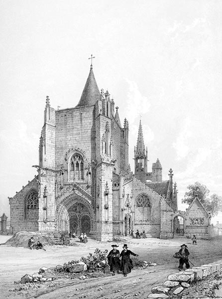 ‘The Church and Village of Penmarc’h’ - Félix Benoist (French, 1818–1896) and Adolphe Jean-Baptiste Bayot (French, 1810–1871)